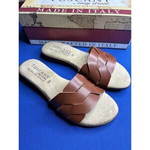 Tuscany by Easy Street Women's Nicia Slide Sandal Made in Italy Size 6 With Box